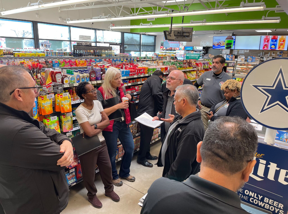 Leading a multi-stakeholder store walk.
